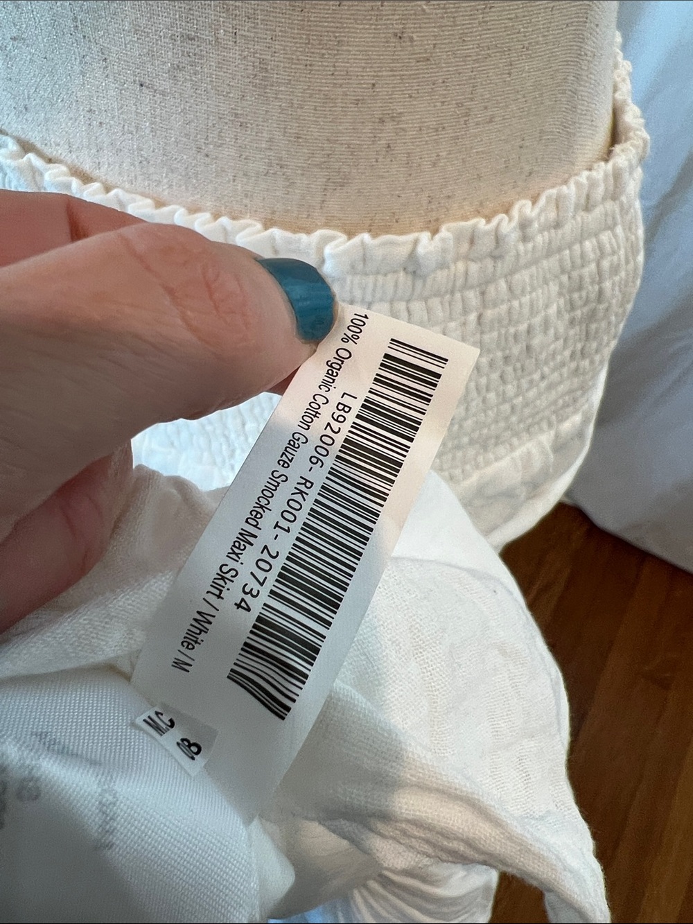 Quince White Maxi Skirt with Ruffle Hem - Picture 11 of 11